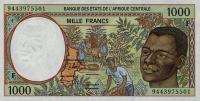 p302Fb from Central African States: 1000 Francs from 1994